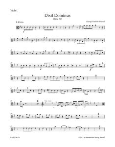 Dixit Dominus HWV 232 (Viola I)