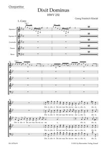 Dixit Dominus HWV 232 (Choral Score)