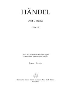 Dixit Dominus HWV 232 (Organ)
