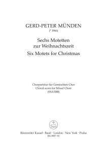 Six Motets for Christmas Chorus Score (SSATBB)
