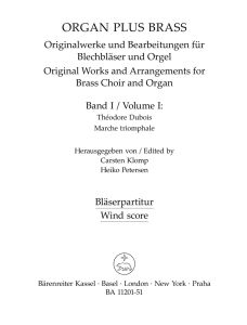 organ plus brass, Volume I (Wind Score in C)