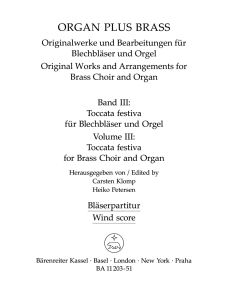 organ plus brass, Volume III (Wind score in C)
