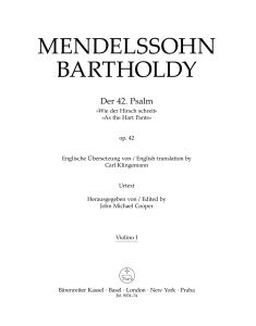Psalm 42 As the Hart Pants Op.42 (Violin I)