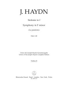 Symphony No.49 in F minor (La passione) (Hob.I:49) (Violin II)