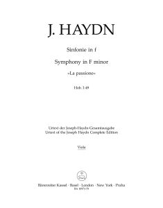 Symphony No.49 in F minor (La passione) (Hob.I:49) (Viola)