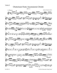 Ascension Oratorio (BWV 11) (Violin II)