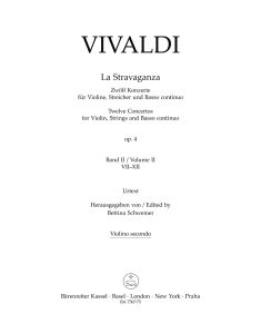 La Stravaganza Op.4 Volume 2 (Nos 7-12) (Violin II)