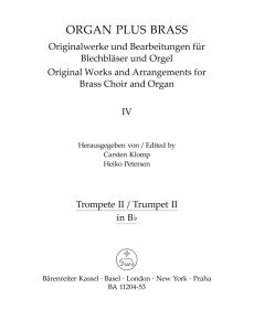organ plus brass, Volume IV Cathedral Sounds (Trumpet II)