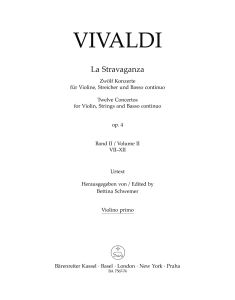 La Stravaganza Op.4 Volume 2 (Nos 7-12) (Violin I)
