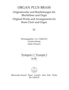 organ plus brass, Volume IV Cathedral Sounds (Trumpet I)