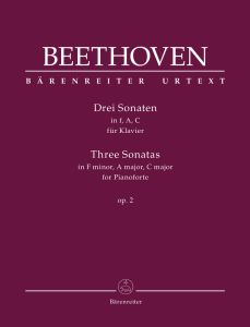 Three Piano Sonatas in F minor, A major, C major Op.2