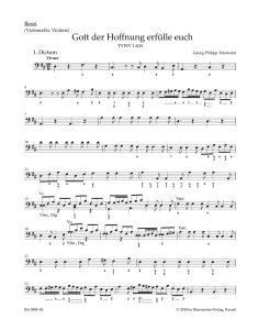 Gott der Hoffnung erfülle euch (TVWV 1:634) (Cello/Bass)