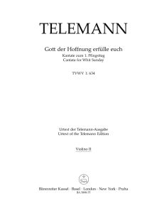 Gott der Hoffnung erfülle euch (TVWV 1:634) (Violin II)