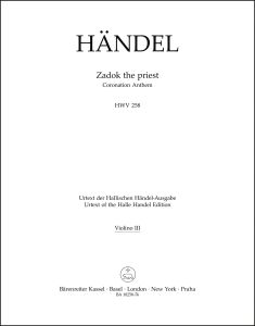 Zadok the Priest (HWV 258) Coronation Anthem (Violin III)
