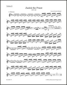 Zadok the Priest (HWV 258) Coronation Anthem (Violin II)