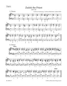 Zadok the Priest (HWV 258) Coronation Anthem (Organ)