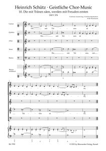 Die mit Tränen säen SWV 378 No.10 from Geistliche Chor-Music