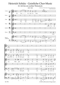 Ich bin ein rechter Weinstock SWV 389 No.21 from Geistliche Chor-Music