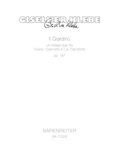 Il Giardino un Adagio per tre, Op.147