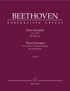 Three Piano Sonatas in C minor, F major, D major Op.10