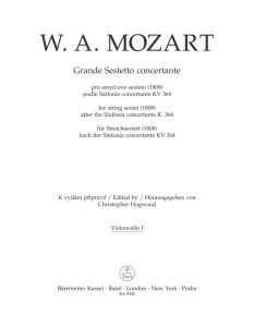 Grande sestetto concertante for String Sextet (K.364) (Cello I)
