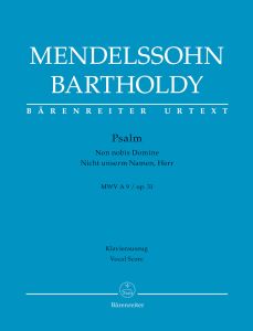 Psalm "Non nobis Domine" / "Nicht unserm Namen, Herr" Op.31 (Vocal Score)