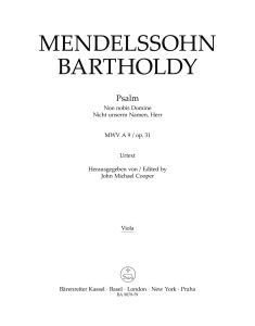 Psalm "Non nobis Domine" / "Nicht unserm Namen, Herr" Op.31 (Viola)