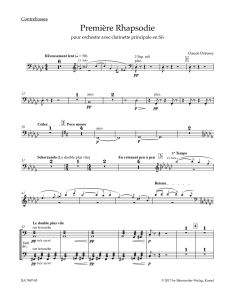 Première Rhapsodie (Rhapsody) (Double Bass)