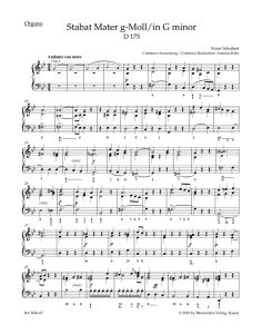 Stabat Mater in G minor D 175 (Organ)