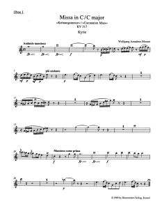 Mass in C major (K.317) (Coronation Mass) (Arrangement for female choir SMezA) Wind set
