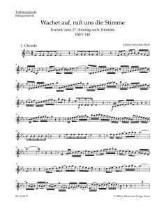 Cantata No.140 Wachet auf, ruft uns die Stimme (BWV 140)  (Violino piccolo)