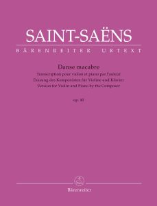 Danse macabre Op.40. Version for Violin and Piano by the Composer