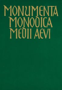 Monumenta Monodica Medii Aevi, Subsidia 8 Troparia tardiva II
