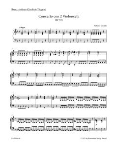 Concerto for two Violoncellos, Strings and Basso continuo in G minor RV 531 (Cembalo)