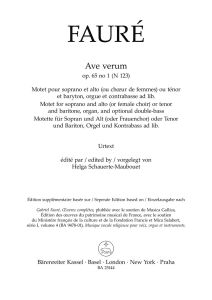 Ave verum Op.65/1 N 123