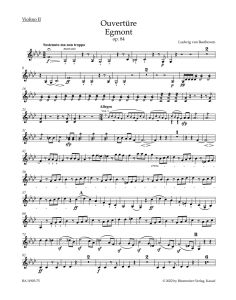 Overture Egmont for Orchestra Op.84 (Violin II)