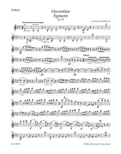 Overture Egmont for Orchestra Op.84 (Violin I)