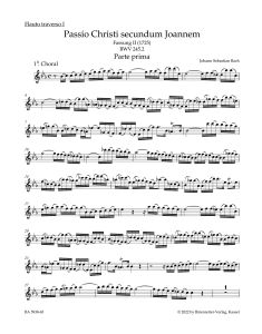 St John Passion (O Mensch, bewein) (BWV245.2) Version from 1725 (Wind Set)