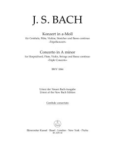 Triple Concerto Amin BWV1044 (Cembalo solo)