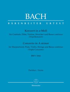 Triple Concerto Amin BWV1044 (Full Score, paperback)