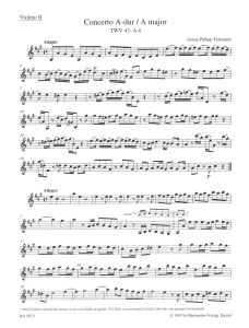 Concerto in A major (TWV 43:A4) (Violin II)