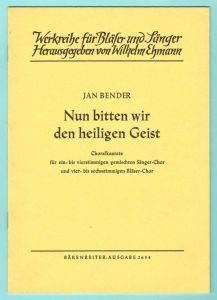 Nun bitten wir den Heiligen Geist (Full Score, paperback)