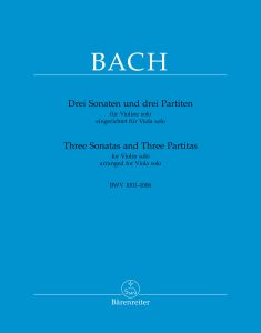 Three Sonatas and Three Partitas for Violin solo BWV 1001–1006 arranged for Viola solo