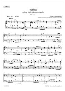 Utrecht Jubilate (HWV 279) (Organ)