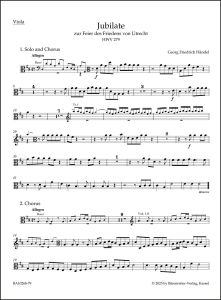 Utrecht Jubilate (HWV 279) (Viola)