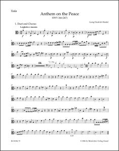 Anthem on the Peace HWV 266 (267) (Viola)