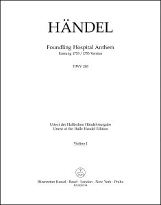 Foundling Hospital Anthem HWV 268 - 1753 Version (Violin I)