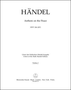 Anthem on the Peace HWV 266 (267) (Violin I)